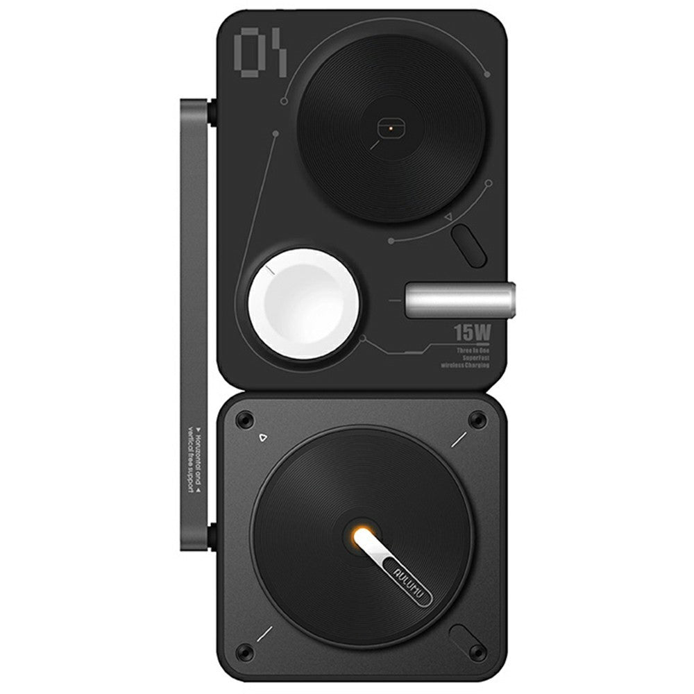 Folding 4-in-1 Qi2 charging station