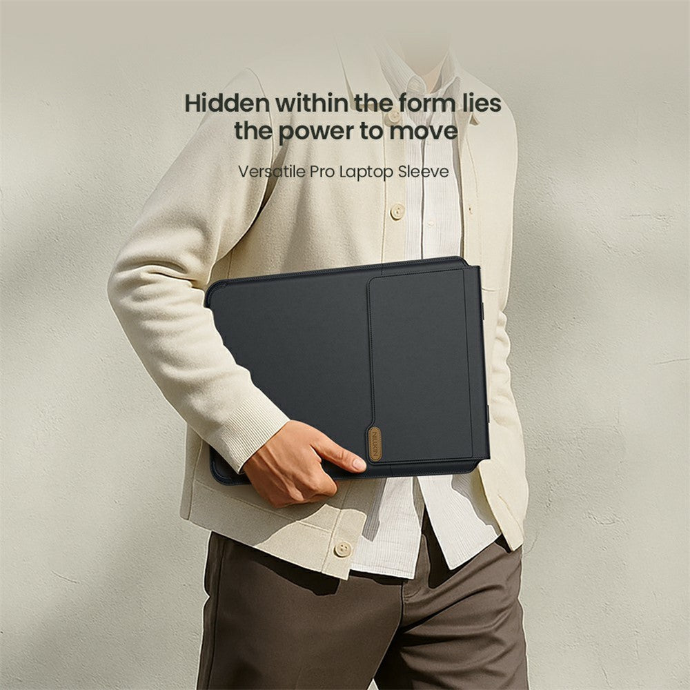 Nillkin lifestyle slide headed Hidden within the form lies the power to move, showing a man carrying the sleeve under one arm