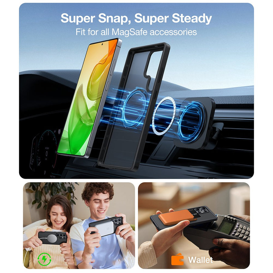 TORRAS Guardian-Mag Series For Samsung Galaxy S25 Ultra Magnetic Case Skin-Touch Matte PC + TPU Phone Cover