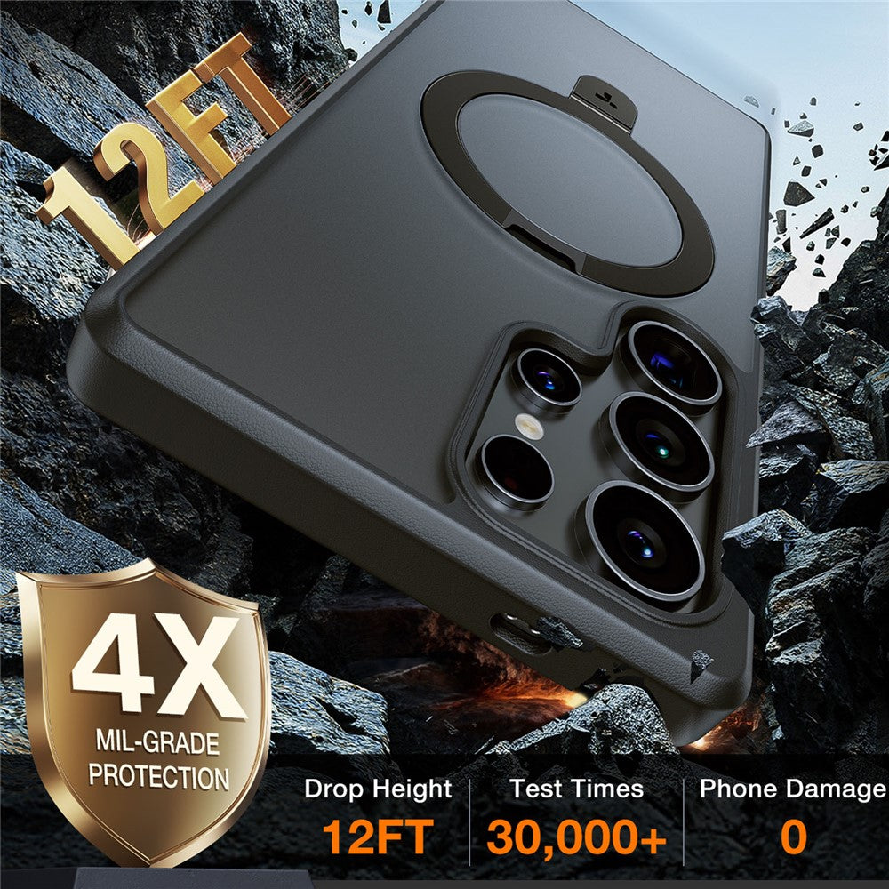 TORRAS Ostand Q1 Guardian Series for Samsung Galaxy S25 Ultra Magnetic Case Kickstand TPU+PC Phone Cover