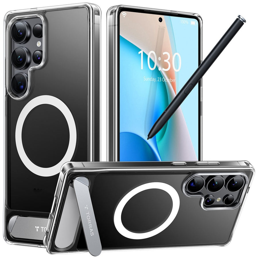 TORRAS Ostand L1 Series For Samsung Galaxy S25 Ultra Magnetic Case Kickstand TPU+PC Phone Cover