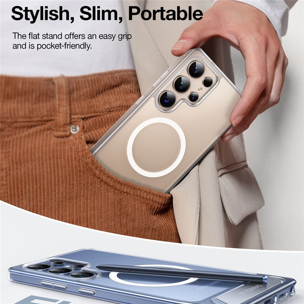 TORRAS Ostand L1 Series For Samsung Galaxy S25 Ultra Magnetic Case Kickstand TPU+PC Phone Cover