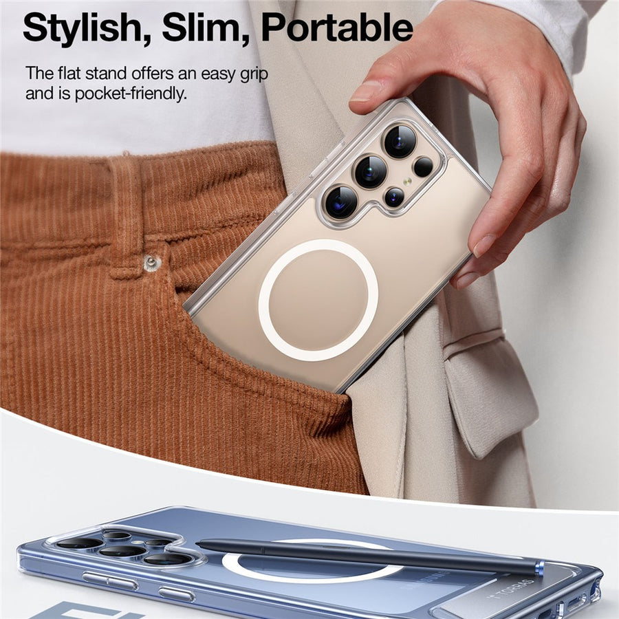 TORRAS Ostand L1 Series For Samsung Galaxy S25 Ultra Magnetic Case Kickstand TPU+PC Phone Cover