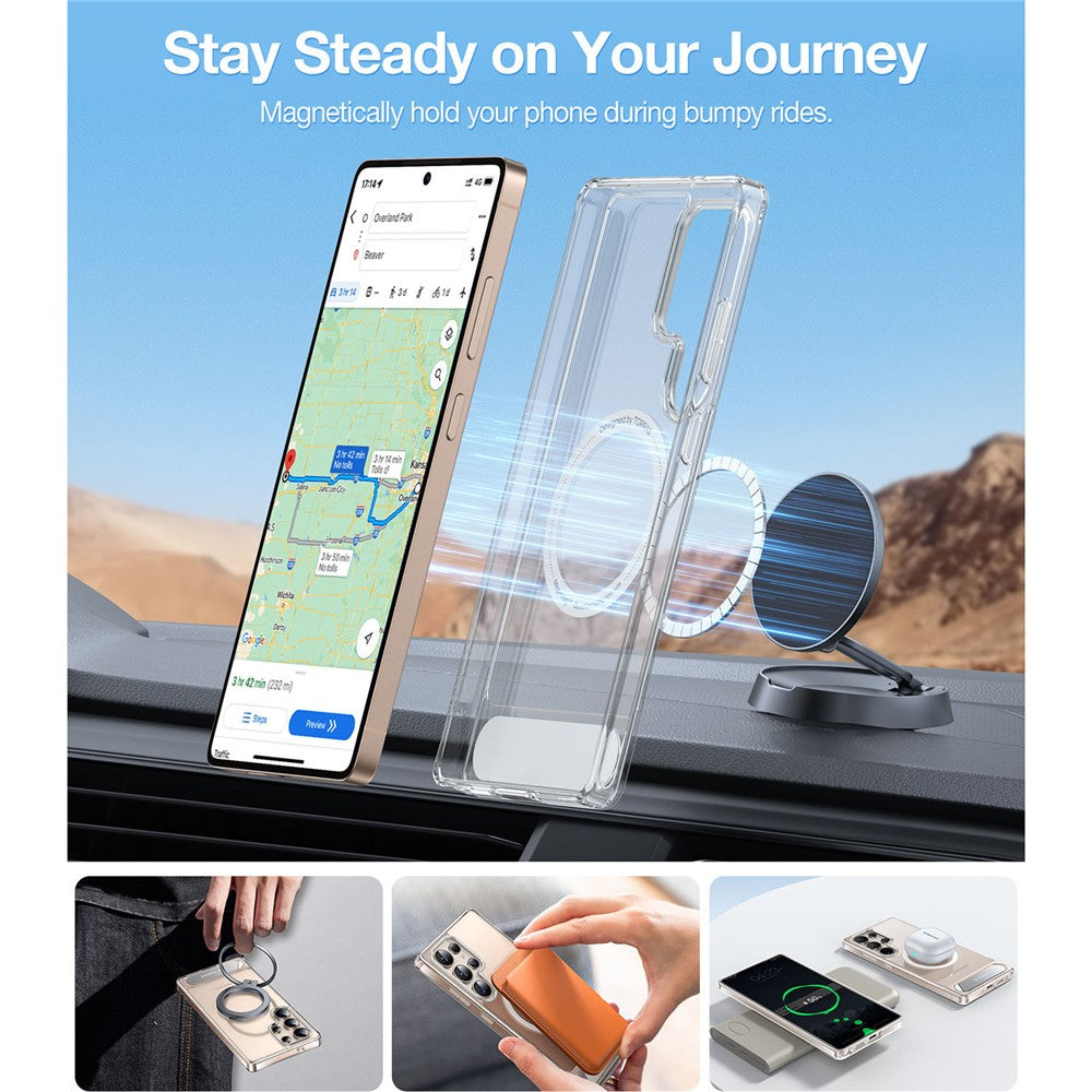 TORRAS Ostand L1 Series For Samsung Galaxy S25 Ultra Magnetic Case Kickstand TPU+PC Phone Cover