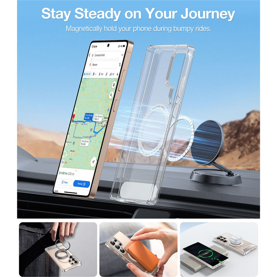 TORRAS Ostand L1 Series For Samsung Galaxy S25 Ultra Magnetic Case Kickstand TPU+PC Phone Cover