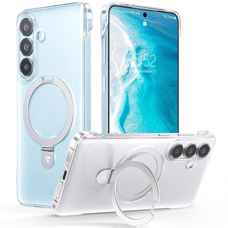 TORRAS Ostand Q1 Slim Series For Samsung Galaxy S26 Kickstand Case Borderless Hard PC Magnetic Phone Cover