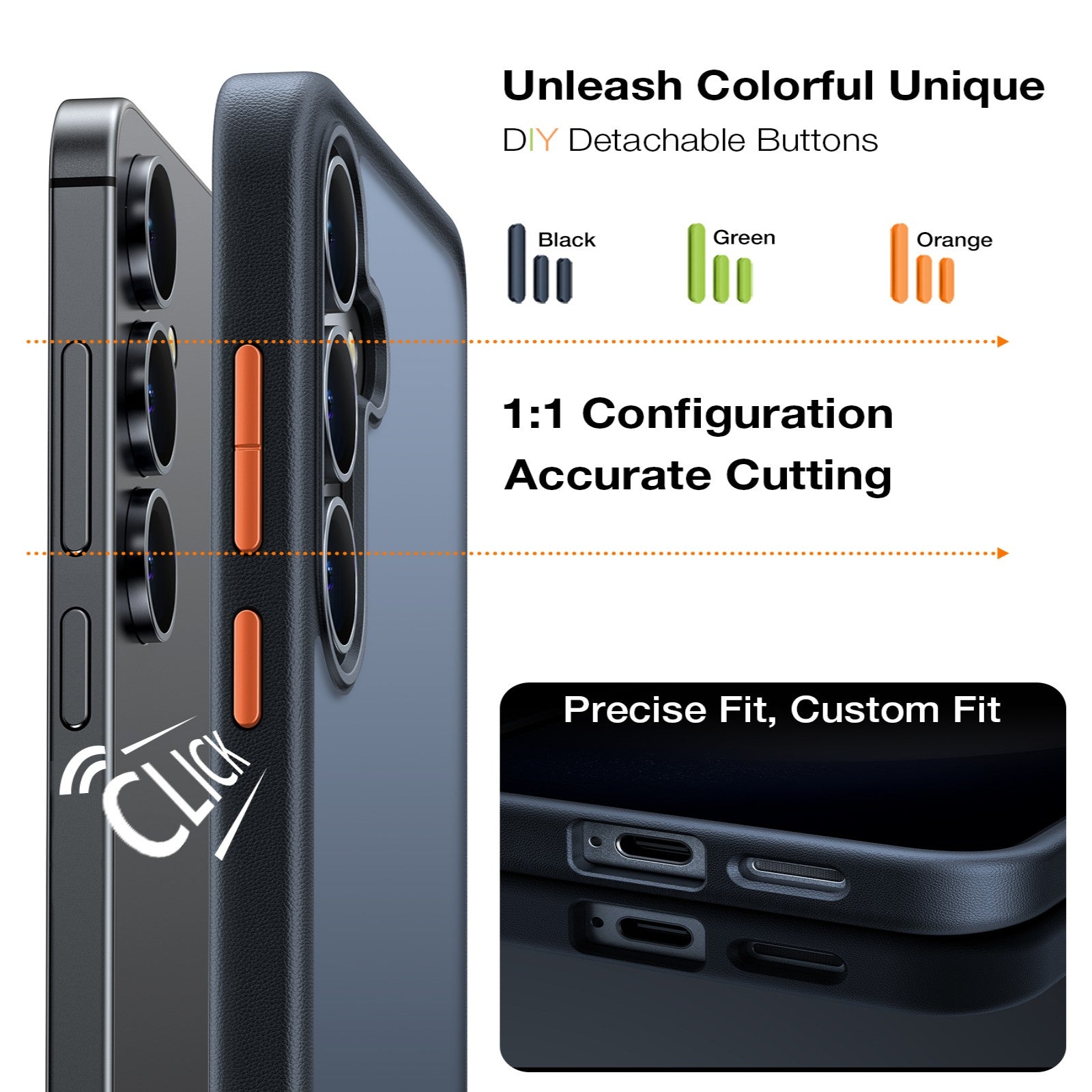 TORRAS For Samsung Galaxy S26+ Case  Skin-Touch Matte PC+TPU Phone Cover with Interchangeable 3 Colors Buttons