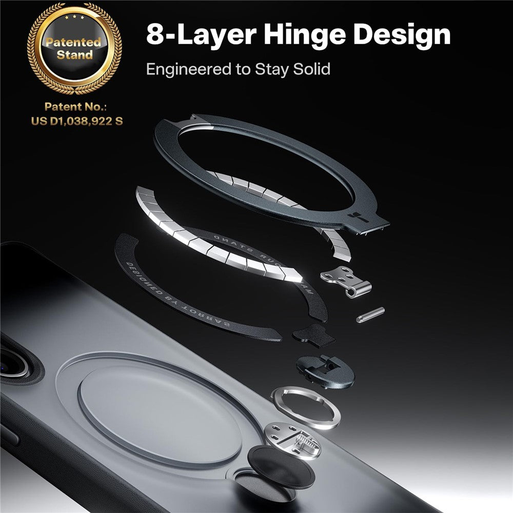 TORRAS Ostand Q3 Spin Series For Samsung Galaxy S26 Case Magnetic Rotating Kickstand PC + TPU Phone Cover