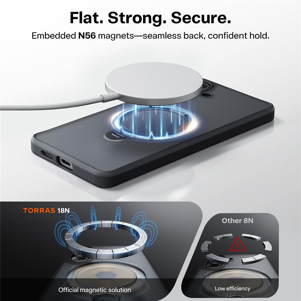 TORRAS Ostand Q3 Spin Series For Samsung Galaxy S26 Case Magnetic Rotating Kickstand PC + TPU Phone Cover