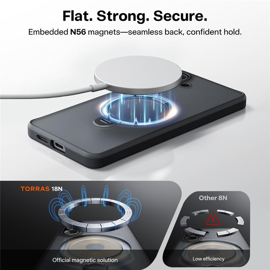 TORRAS Ostand Q3 Spin Series For Samsung Galaxy S26 Case Magnetic Rotating Kickstand PC + TPU Phone Cover
