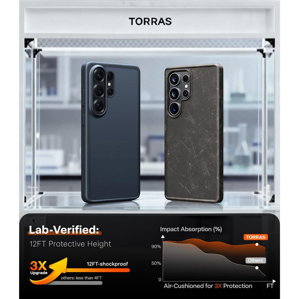 TORRAS For Samsung Galaxy S26 Ultra Case  Skin-Touch Matte PC+TPU Phone Cover with Interchangeable 3 Colors Buttons