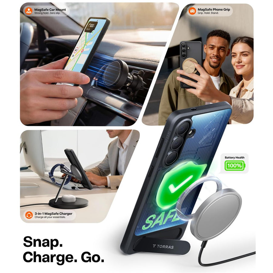 TORRAS For Samsung Galaxy S26  Ostand L1 Series Magnetic Case with Kickstand TPU+PC Phone Cover