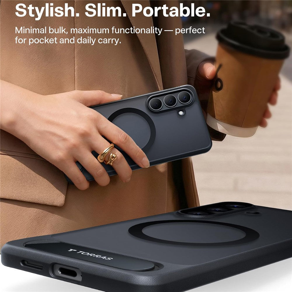 TORRAS For Samsung Galaxy S26  Ostand L1 Series Magnetic Case with Kickstand TPU+PC Phone Cover