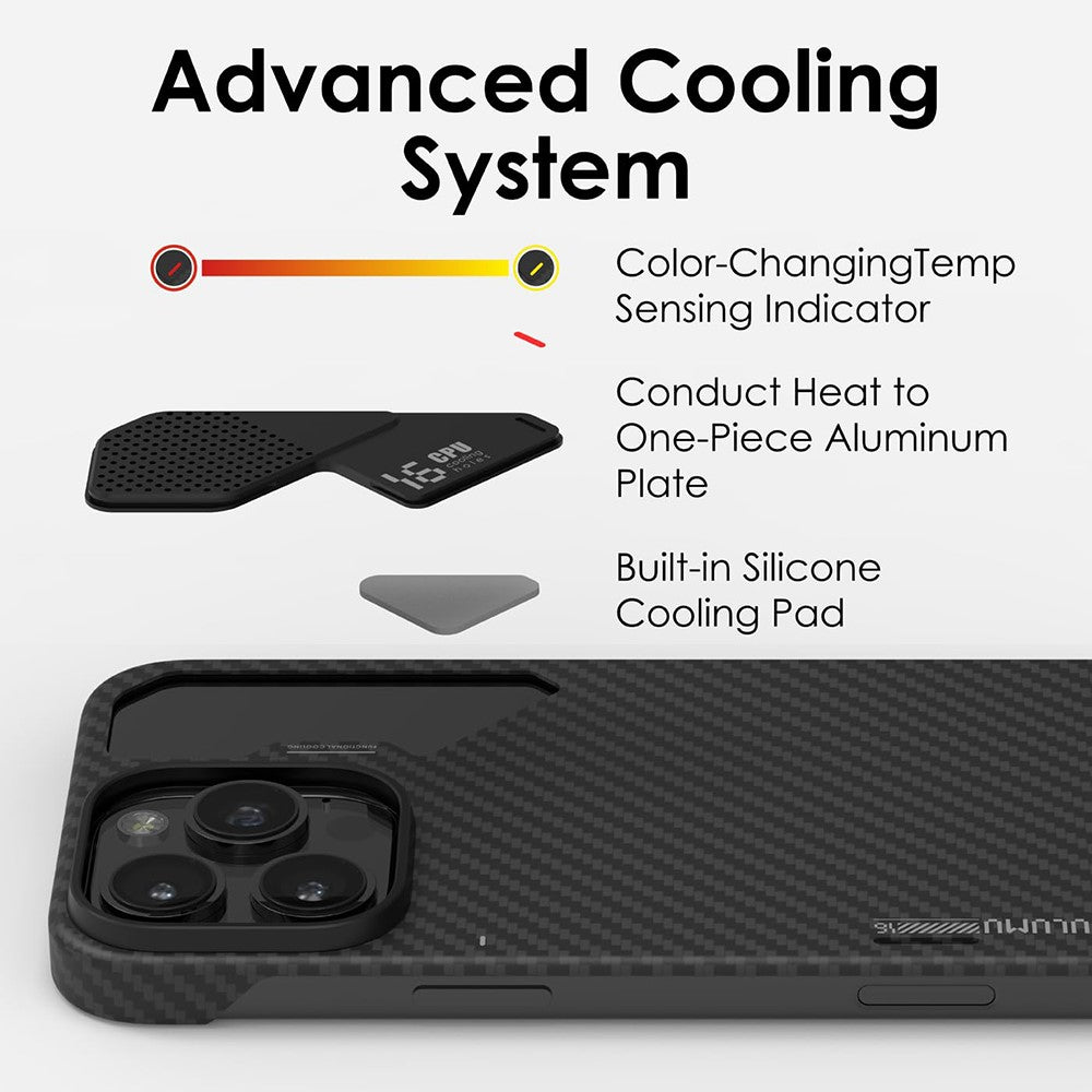 Aulumu A16 Aramid Fiber Case for iPhone 16 Pro Series | Ultra Slim, Real Cooling