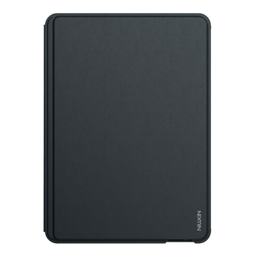 Closed NILLKIN MagicEase keyboard case for iPad Pro 11 in Black, rear view with the Nillkin wordmark debossed at the base