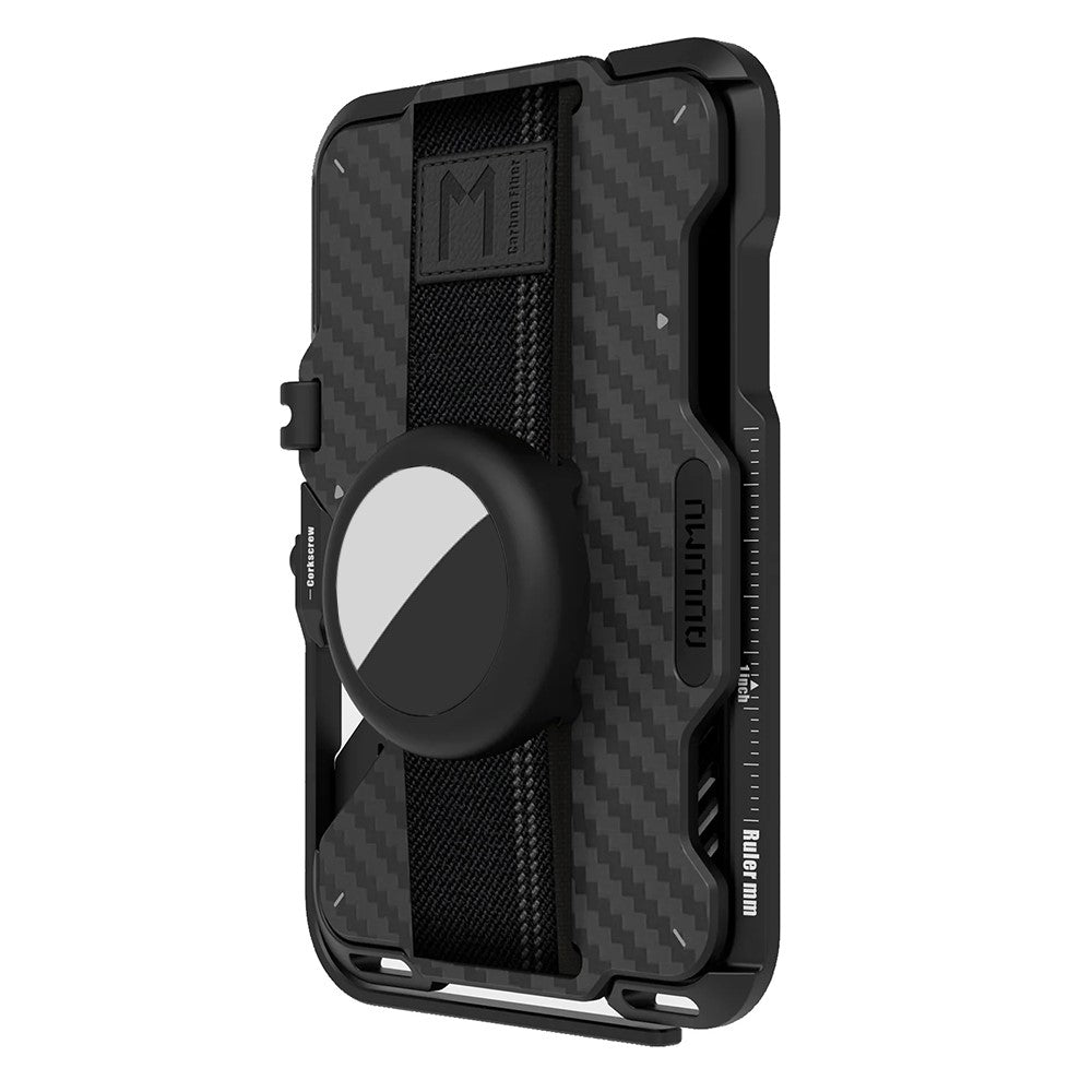 Aulumu G03 Multi-Tool Magnetic Metal Wallet | Carbon Fiber Cover
