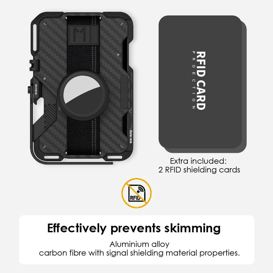 Aulumu G03 Multi-Tool Magnetic Metal Wallet | Carbon Fiber Cover