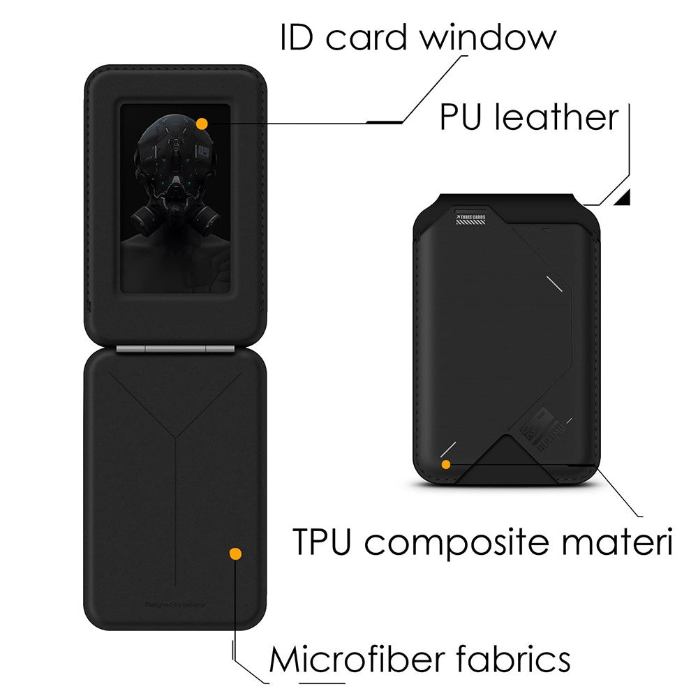 Aulumu G02 Magnetic Flip Wallet & Stand | ID Window
