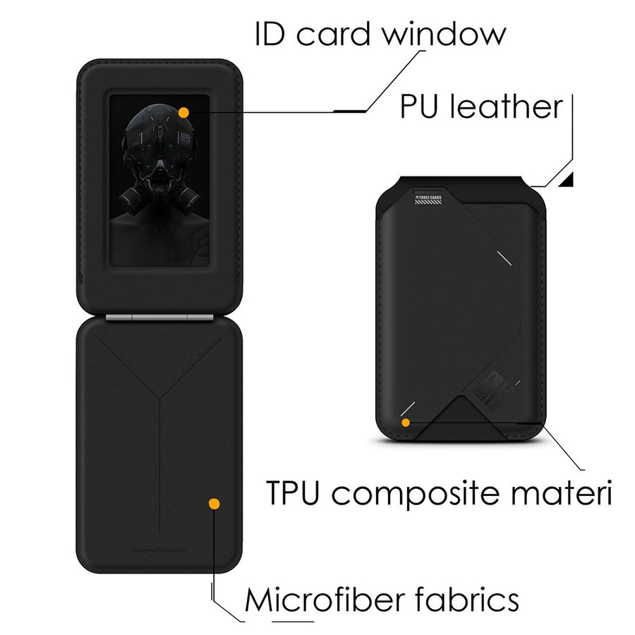 Aulumu G02 Magnetic Flip Wallet & Stand | ID Window