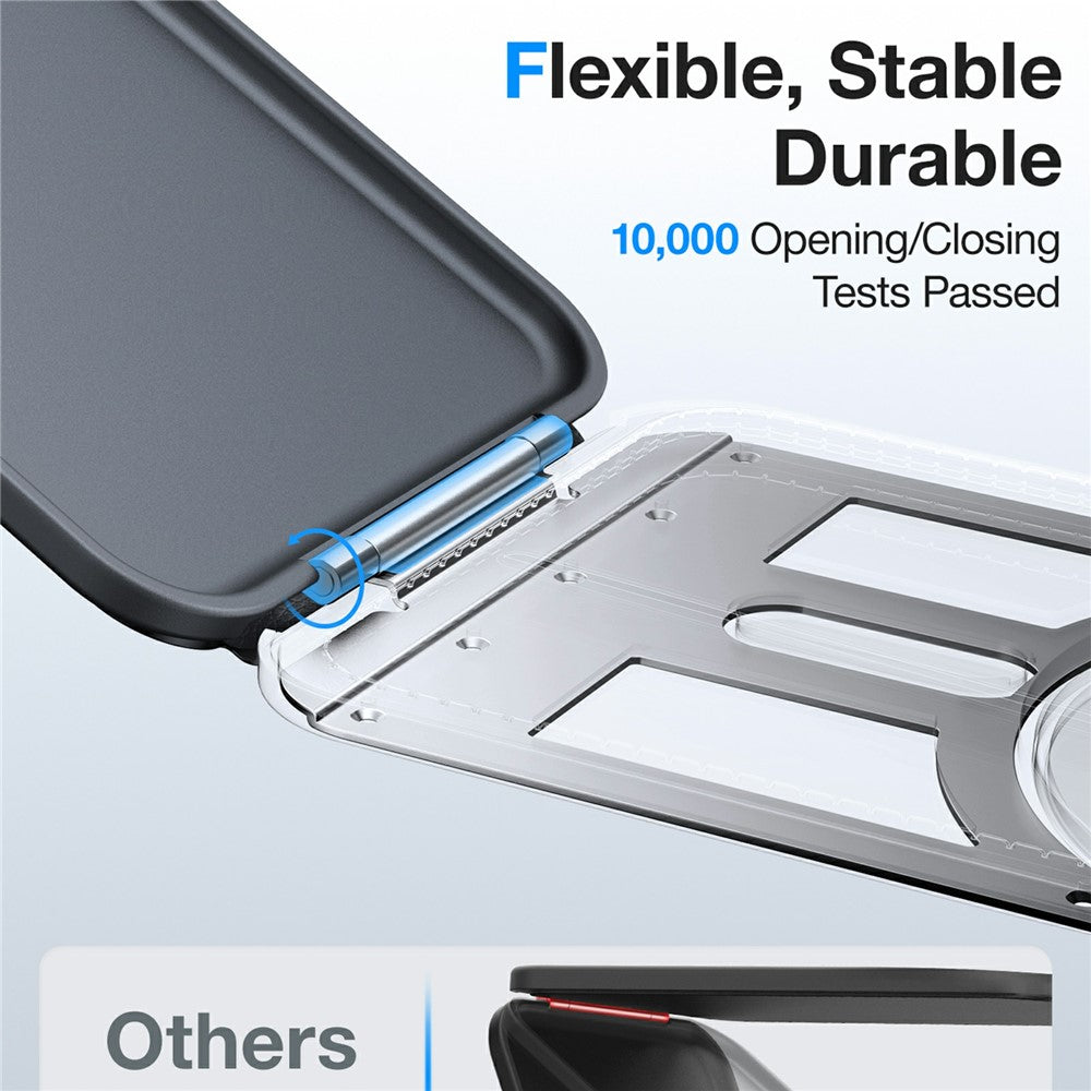 TORRAS Magnetic Card Holder 360° Rotatable Stand 3 Card Storage Pouch
