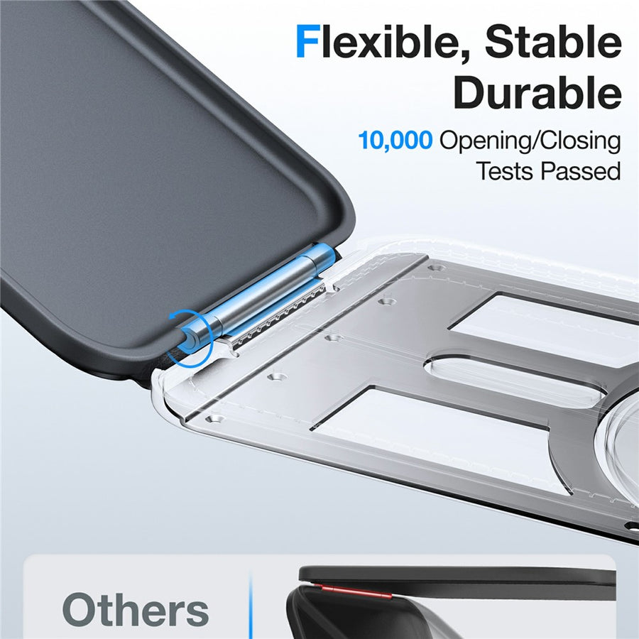 TORRAS Magnetic Card Holder 360° Rotatable Stand 3 Card Storage Pouch
