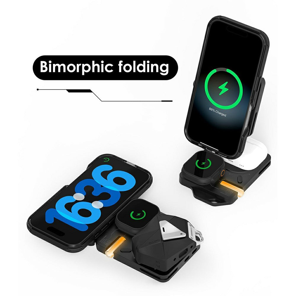 Aulumu M01 4-in-1 Folding Wireless Charging Station & Pad | Qi2