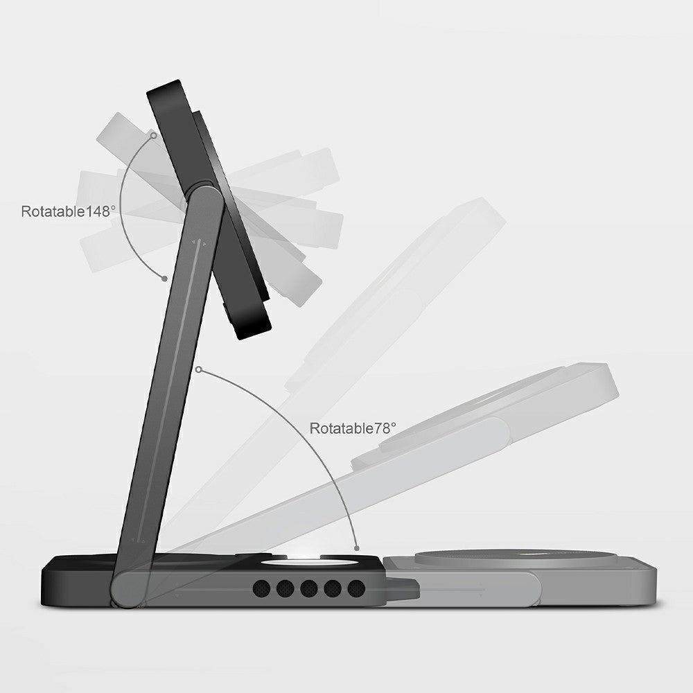 Aulumu M01 4-in-1 Folding Wireless Charging Station & Pad | Qi2