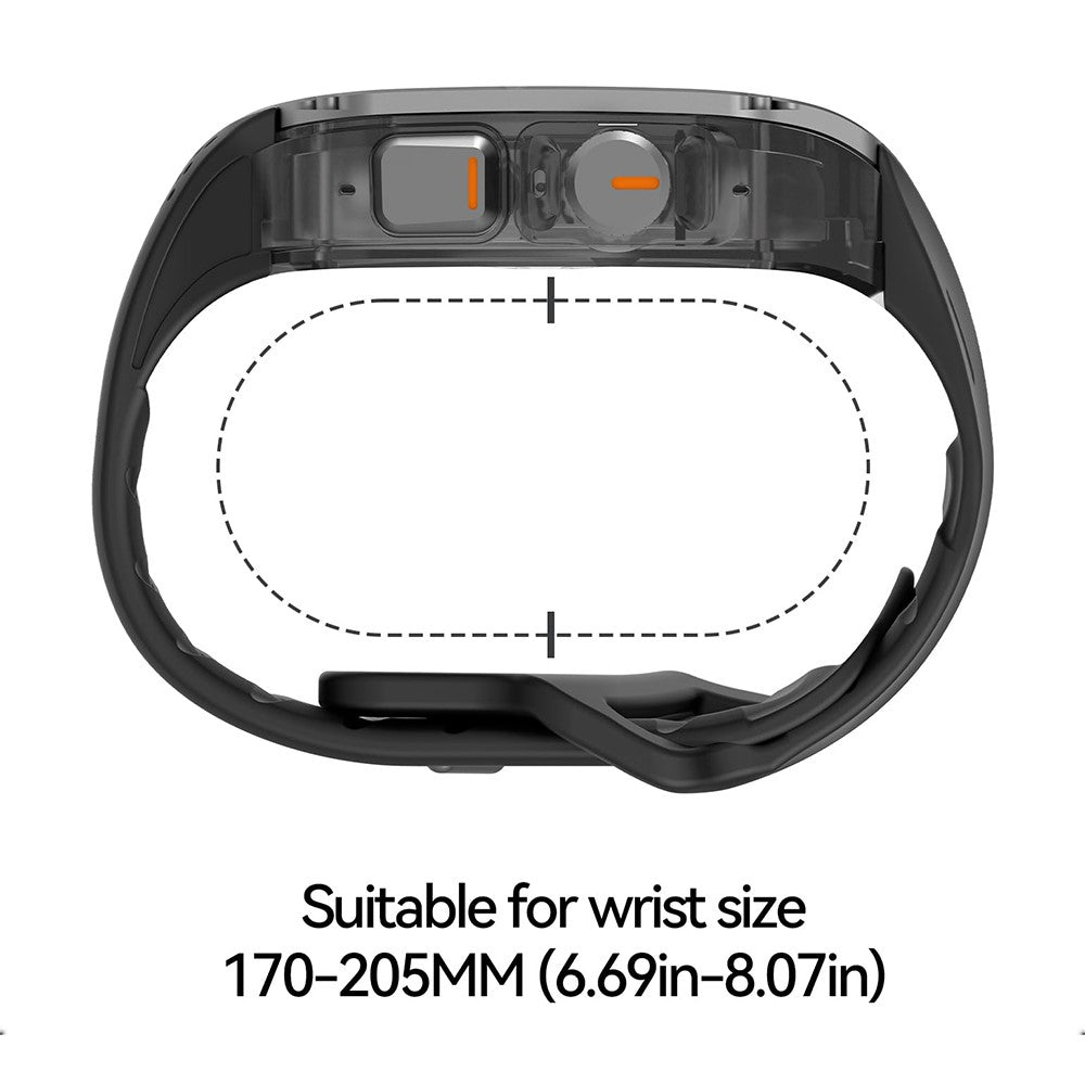Aulumu A01 Case with Band for Apple Watch Ultra 1/2/3 | Titanium Cover, FKM Band
