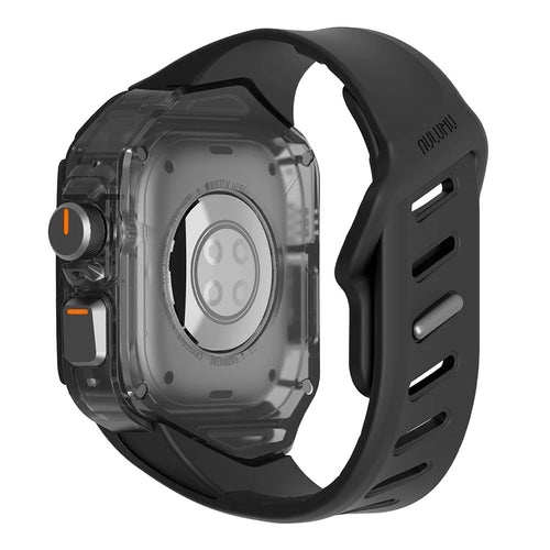 Aulumu A01 Case with Band for Apple Watch Ultra 1/2/3 | Carbon Fiber Cover, FKM Band