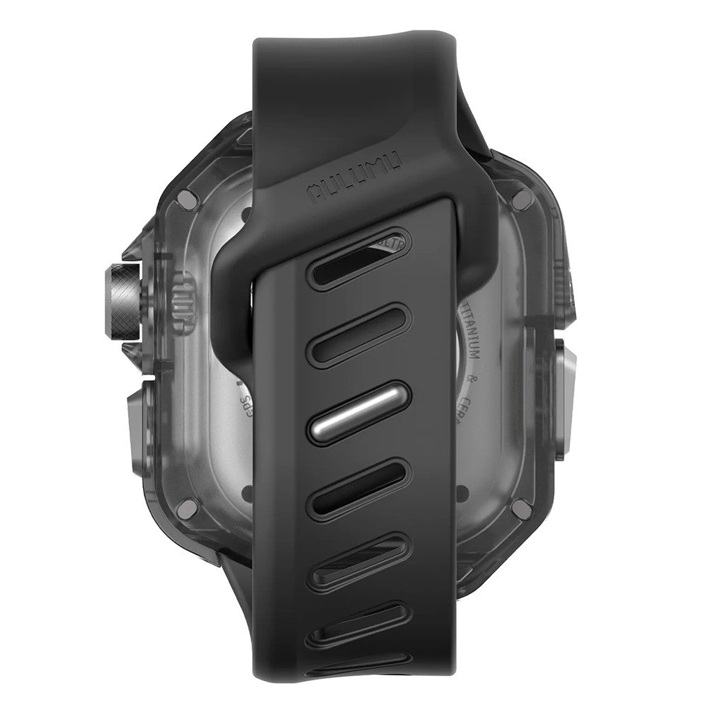 Aulumu A01 Case with Band for Apple Watch Ultra 1/2/3 | Carbon Fiber Cover, FKM Band